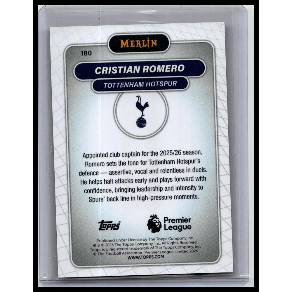 2026 Merlin Premier League Cristian Romero #180 Hotspur Red Mojo =#/5